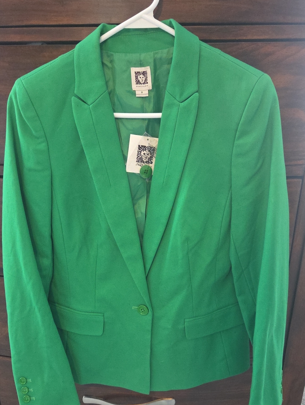 NWT Anne Klein Women’s Green Tailored Blazer